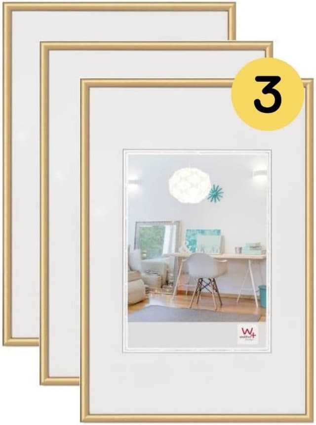 Detalle de Walther Design Cadres photo New Lifestyle en plastique (acier) 20 x 30 cm – lot de 3