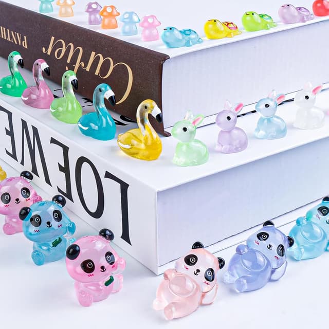 Thumbnail 3 de gyoyede 150pcs Luminous Mini Resin Animals
