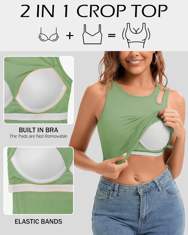 Thumbnail 1 de Ausschnitt Design Tank Top mit integriertem BH