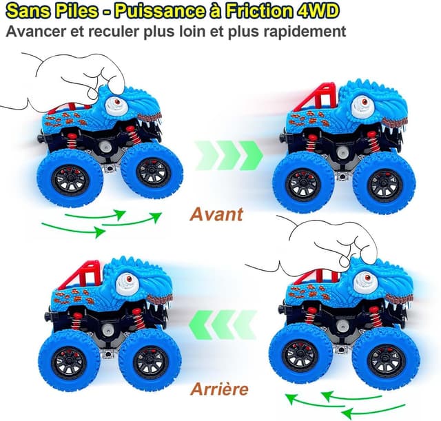 Detalle 2 de Monster Truck Dinosaure Lot de 2