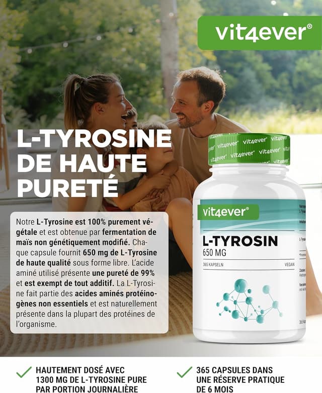 Detalle 2 de L-tyrosine 365 gélules végétaliennes