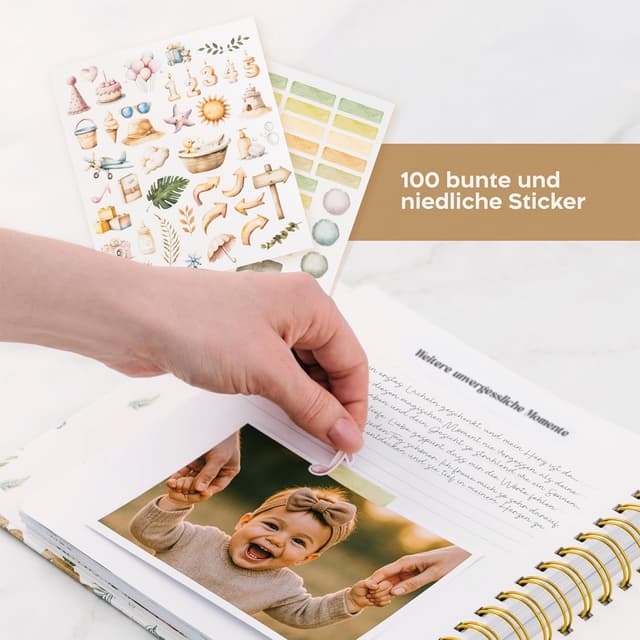 Detalle 2 de SweetyFox Babyalbum 5 Jahre mit 100 Stickern