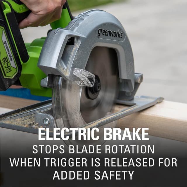 Detalle 1 de Greenworks GD24KS sega circolare 4500 giri/min