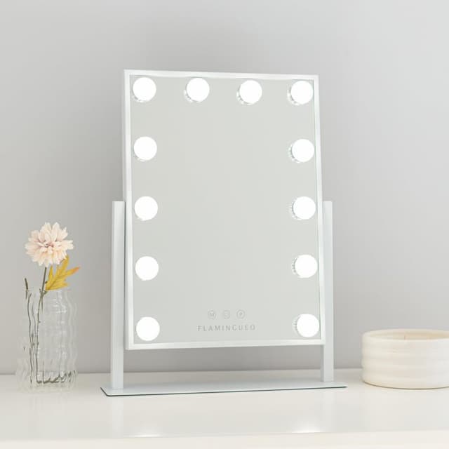 Detalle 2 de Flamingueo Espejo Maquillaje con Luz 12 LED