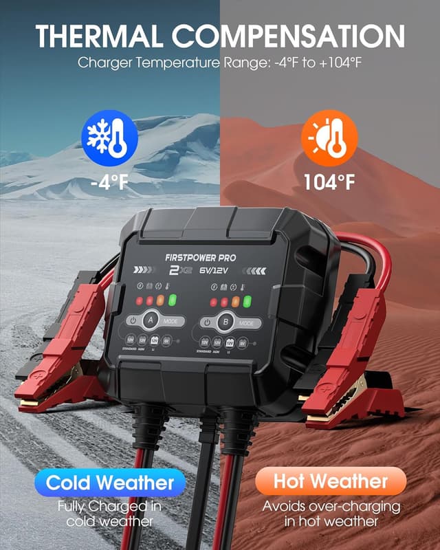 Thumbnail 5 de 2-Bank 4A Trickle Charger 12V for Car Battery