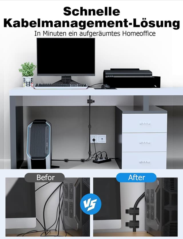 Detalle 2 de BESPOTCL Kabelmanagement 50 Stück