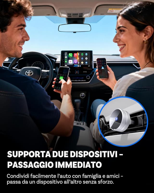 Detalle de OTTOCAST Mini Tube CarPlay wireless 2026