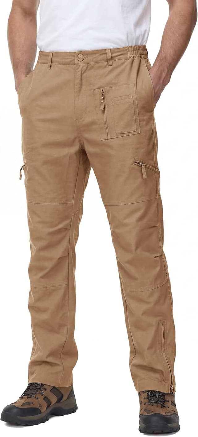 Detalle 2 de MAGCOMSEN Cargohose Herren aus Baumwolle mit Spandex-Anteil – Outdoor-Cargo mit mehreren Taschen