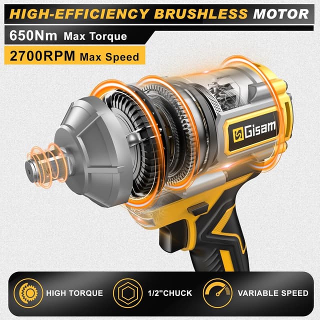 Thumbnail 2 de Gisam Llave de Impacto 650 N.m 1/2 pulg