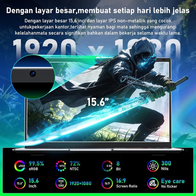 Thumbnail 2 de Brhona 15,6 pouces Ordinateur Portable Win11 Pro