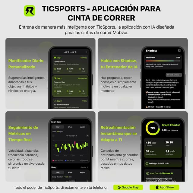 Thumbnail 3 de Mobvoi Cinta de Correr 120 kg 2-6 km/h