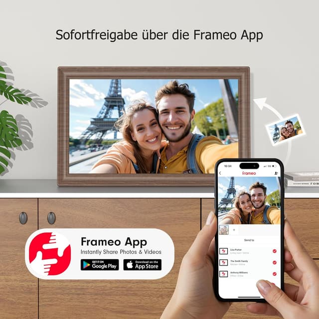 Detalle de FRAMEO 15,6 Zoll Digitaler Bilderrahmen