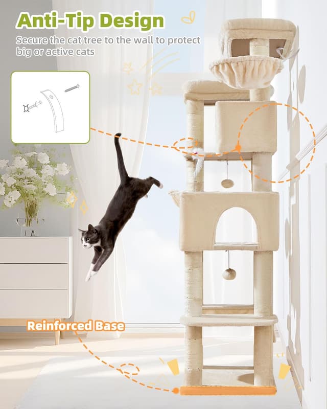 Thumbnail 6 de Taoqimiao Rascador para Gatos Grandes 193cm