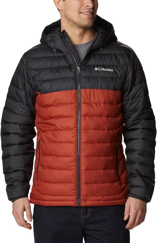 Detalle de Columbia Men’s Powder Lite Hooded Puffer Jacket (Pack of 1) — Black, XXL