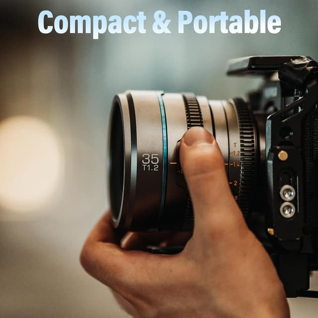 Detalle de SIRUI Night Walker 35mm T1.2 Cine-Objektiv (S35) für Sony E-Mount – manuell, mit großer Blende