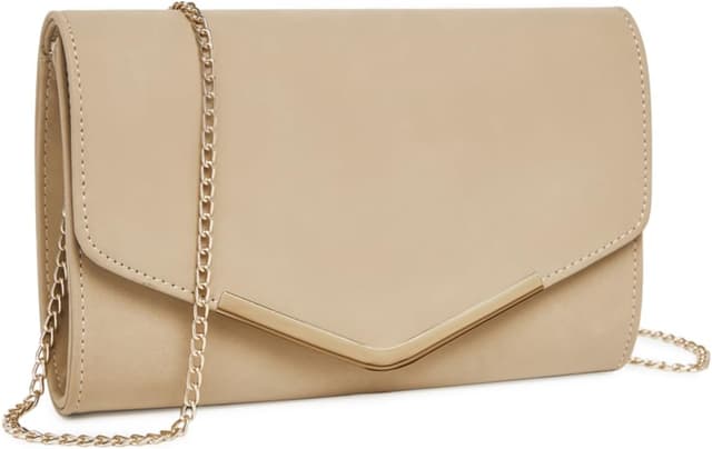 Detalle de Miss Lulu pochette et clutch femme avec chaîne et compartiment zippé – modèle pratique