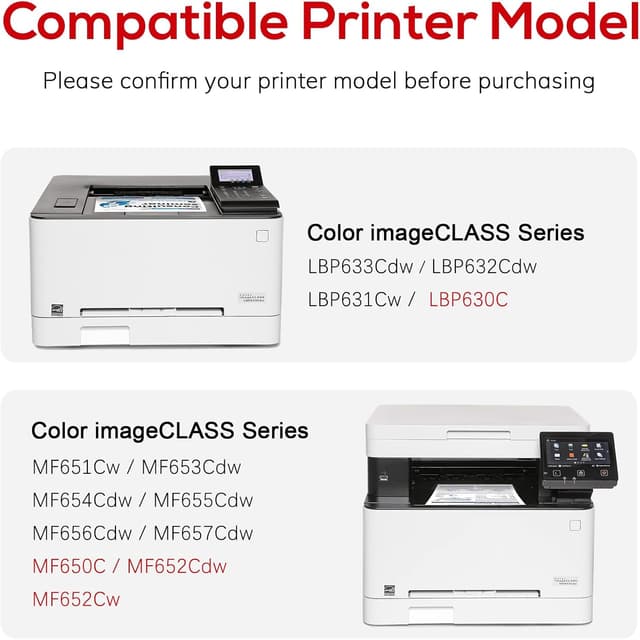 Detalle 2 de Jeostarky Compatible Canon 067H Toner Cartridge Set 4-pack 🖨