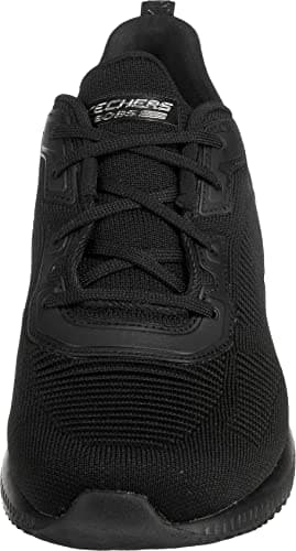 Detalle de Skechers Bobs Squad Tough Talk para mujer (Black) con knit y suela de caucho