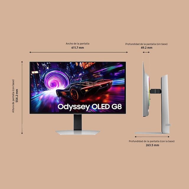 Detalle 2 de Samsung LS27FG816SUXEN Monitor Odyssey OLED G8 27" 4K 240Hz