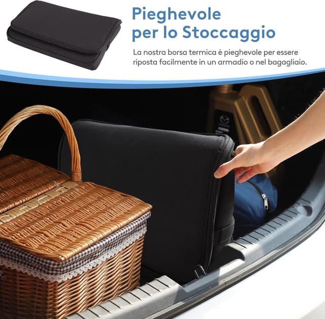 Detalle 2 de Lifewit Borsa Frigo 20L in tessuto termico (borsetta morbida) per pranzo, mare e viaggio