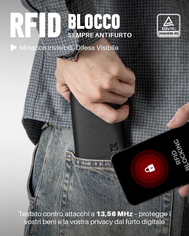 Detalle 2 de MYSHION portafoglio pop up RFID 11 carte