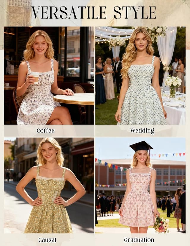 Thumbnail 6 de SCARLET DARKNESS Robe d’été pour femme mini en tulle, corset floral et dentelle