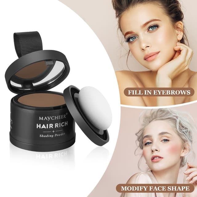 Detalle 2 de LOPHE Ansatzpuder für Männer & Frauen (10# rötlich braun) – Haarverdichtungs-Ansatzconcealer zum Auffüllen dünner Haare