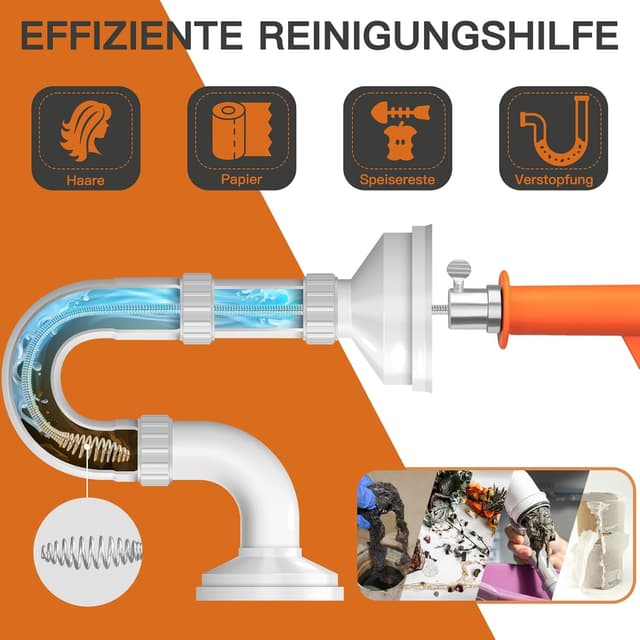 Detalle 2 de RISEMART Rohrreinigungsspirale 10 m