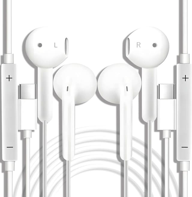 Detalle de USB C Headphones 2-Pack Wired Earbuds