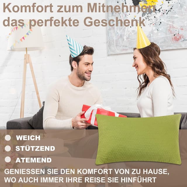 Detalle 2 de PEUJEW Reisekissen Memory Foam 40x30 cm