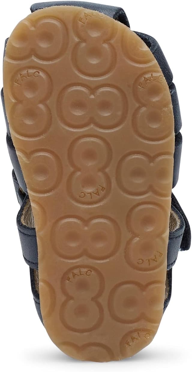 Detalle de Falcotto Offene Sandale mit Herzmuster aus Leder (Klettverschluss)