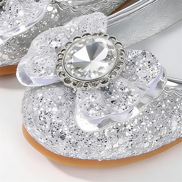 Thumbnail 6 de FStory&Winyee Mädchen Prinzessin-Sandalen mit Glitzer, Kristall-Optik & Elsa-Brosche (Zubehör für Kostüm, Karneval & Party)