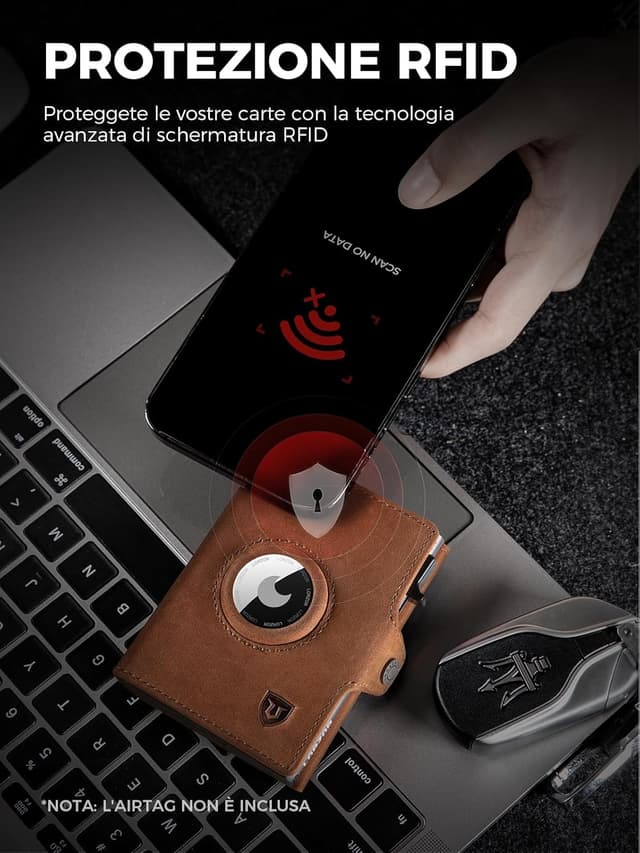 Thumbnail 5 de LORZOR Portafoglio Airtag Slim 10 carte