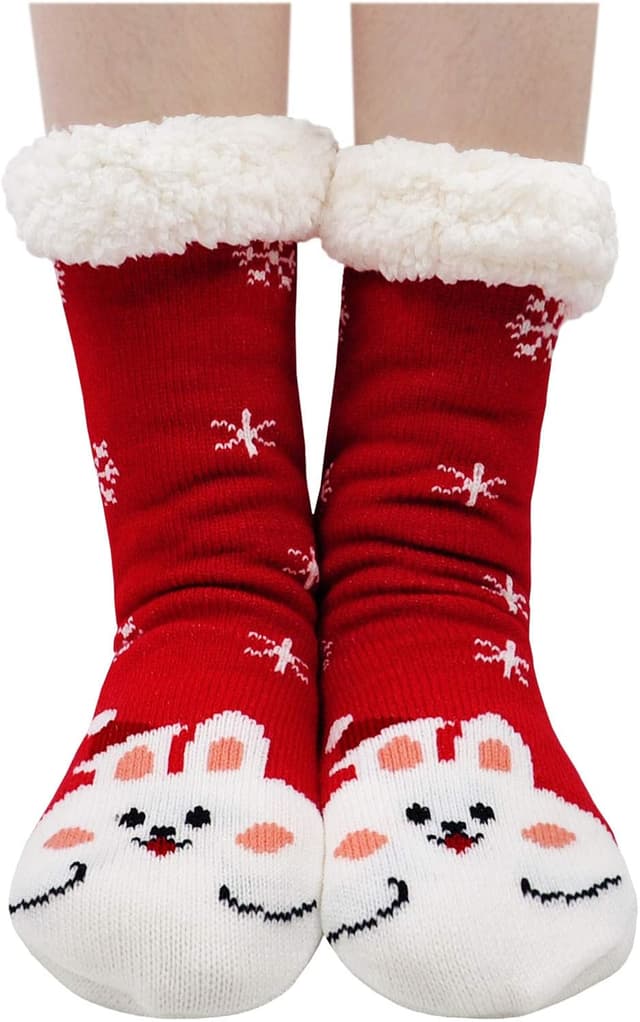 Detalle de LOFIR calze termiche antiscivolo per pantofola donna/ragazza Carina motivo animale, taglia 35–41