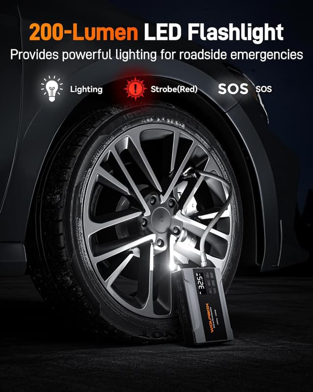 Detalle 1 de WOLFBOX 2000A Jump Starter, 150 PSI