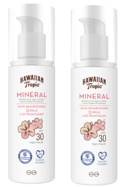 Imagen de Hawaiian Tropic Loción Solar Mineral SPF30 2x100 ml en OfertitasTOP