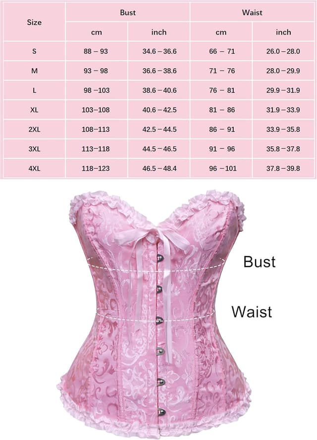 Thumbnail 5 de Wikoan Korsett Damen Vollbrust Corsage S-4XL