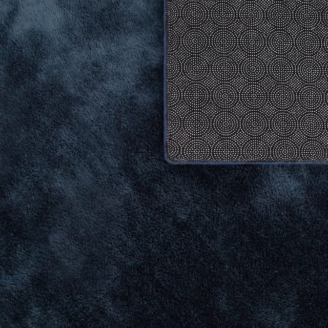 Detalle 2 de TT Home Kinderzimmer-Teppich, waschbar & rutschfest, Kurzflor 140x200 cm (Navy Blau)