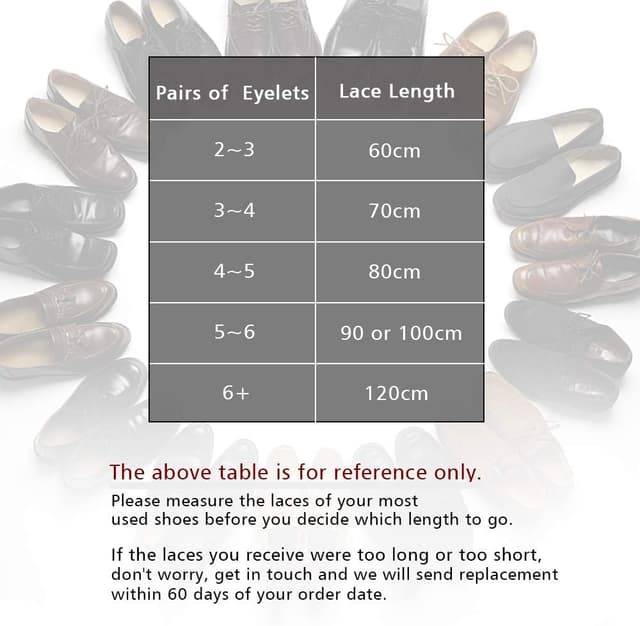 Detalle de RJ-Sport 2 Paar dünne Oxford-Schnürsenkel, gewachst, rund (2,5 mm) – 60 bis 140 cm