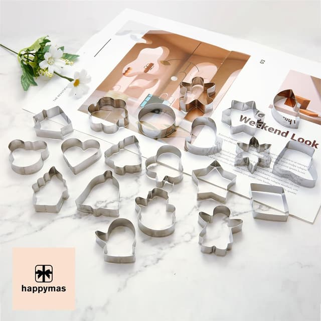 Detalle de Happymas lot de 20 emporte-pièces de Noël