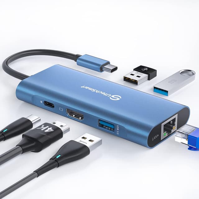 Detalle de UtechSmart USB C Hub 6 in 1 Blau
