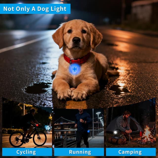 Thumbnail 5 de LED Dog Collar Light Rechargeable Clip On