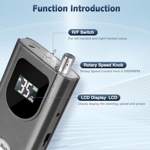 Thumbnail 4 de AZ GOGO Torno 35000RPM para uñas portátil 📷