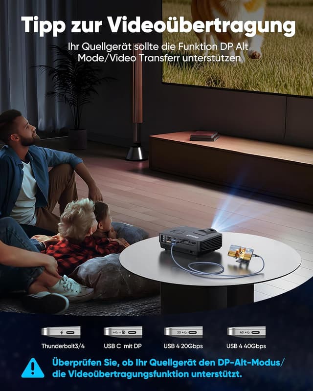 Detalle de Highwings USB‑C auf HDMI Kabel (4K@60 Hz, 1,8 m) – 2er‑Set für MacBook, iPad Pro/Air, Surface & mehr