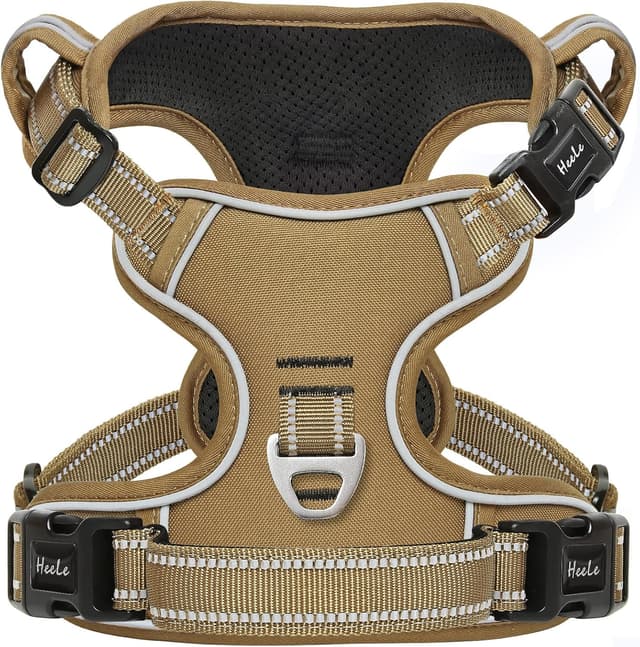 Detalle de HEEELE Dog Harness No Pull Large (Release on Neck) Bronze, L