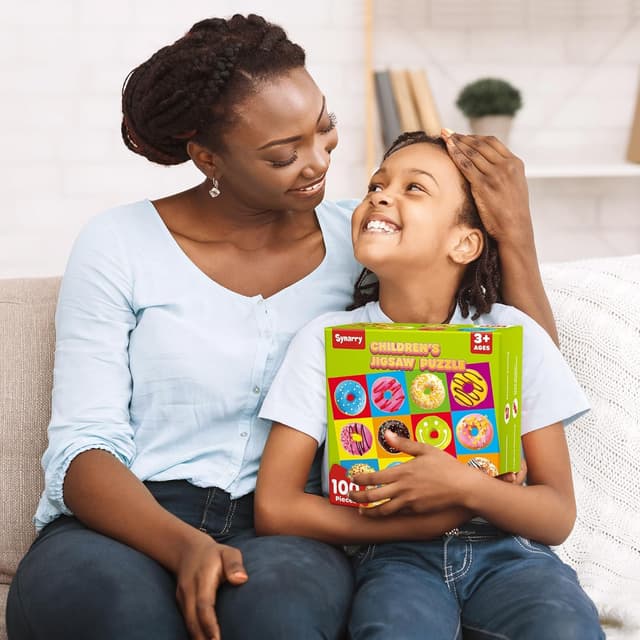 Thumbnail 6 de SYNARRY 100-Piece Wooden Donut Puzzle for Kids 🎲