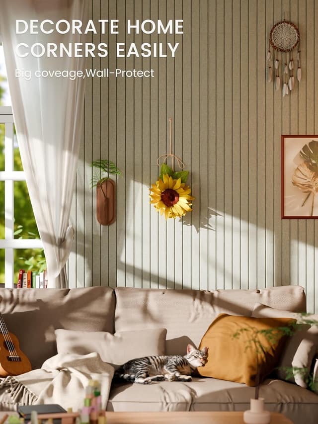 Detalle 2 de Bumusty Large felt bulletin board tile set (36 x 24") with pushpins and adhesive tabs