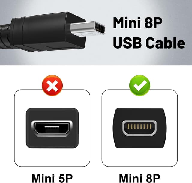 Detalle de UC-E6 USB-Kabel kompatibel mit Nikon D5500 & D5300 sowie Coolpix-Modelle (1,5 m)