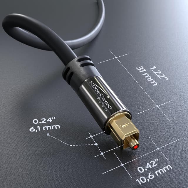 Thumbnail 6 de CableDirect TOSLINK optical audio cable (3m) for soundbars and S/PDIF setups
