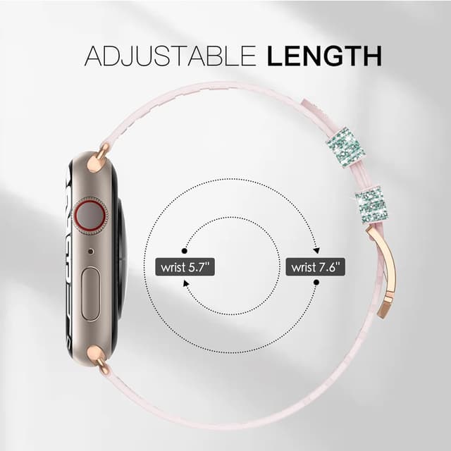 Thumbnail 6 de Tuocal Bling silicone sport strap for Apple Watch (38mm–42mm, Series 1–10, SE) in glitter colours